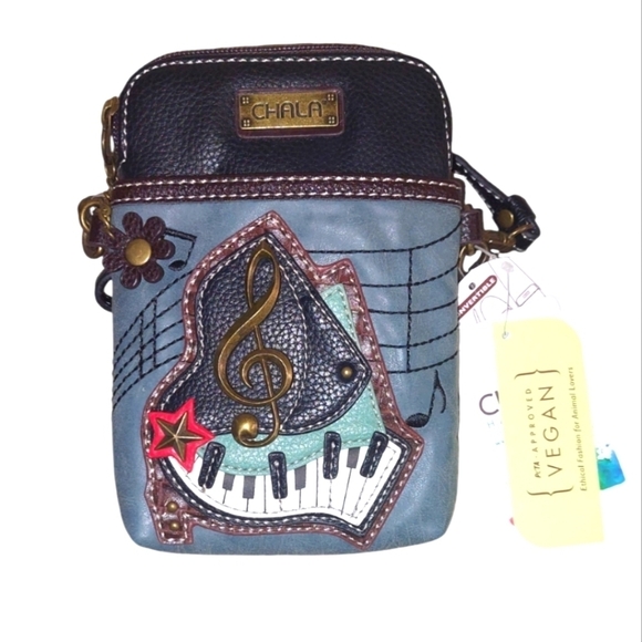 Chala Piano Cell Phone Shoulder Bag NWT Vegan - Picture 1 of 9
